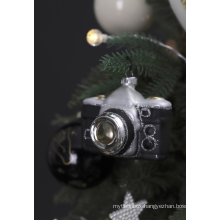 Camera Christmas Tree Ornament Glass Vintage Camera